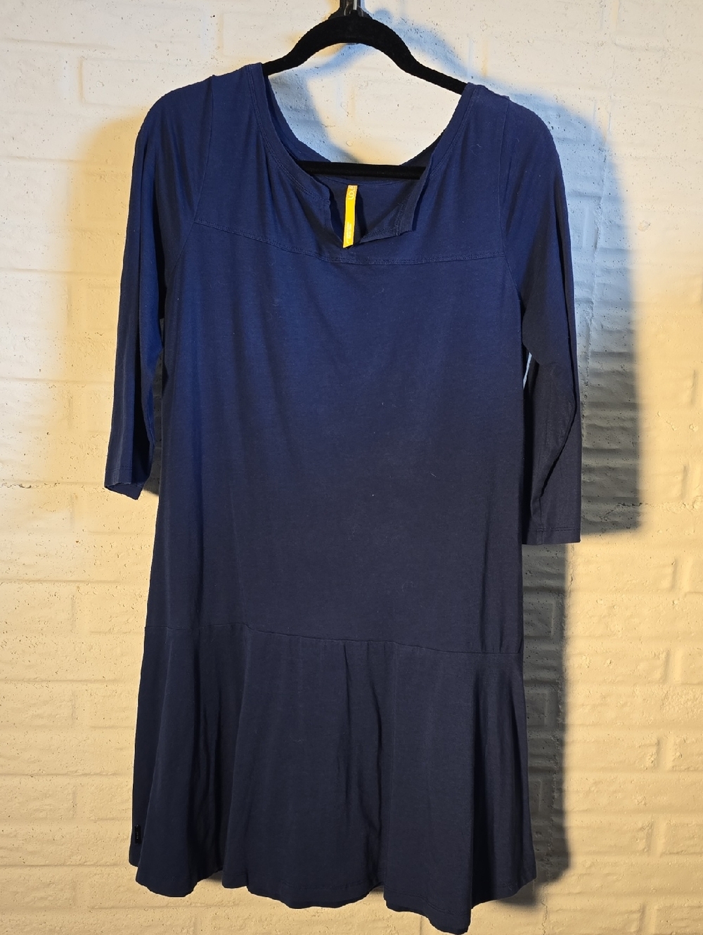 Lole Navy Long-Sleeve Scoop-Neck Jersey Dress